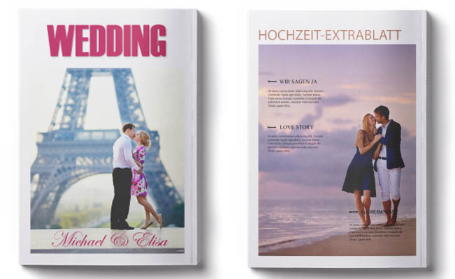 Hochzeitszeitung Ideen Cover