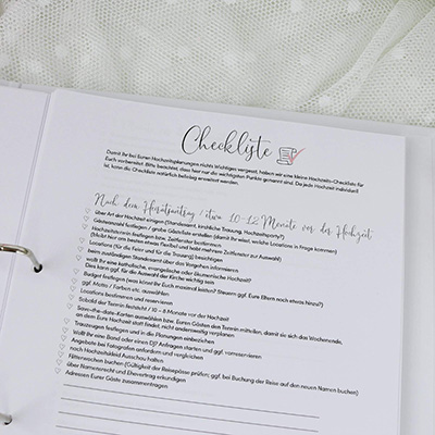 Hochzeitsplaner checkliste